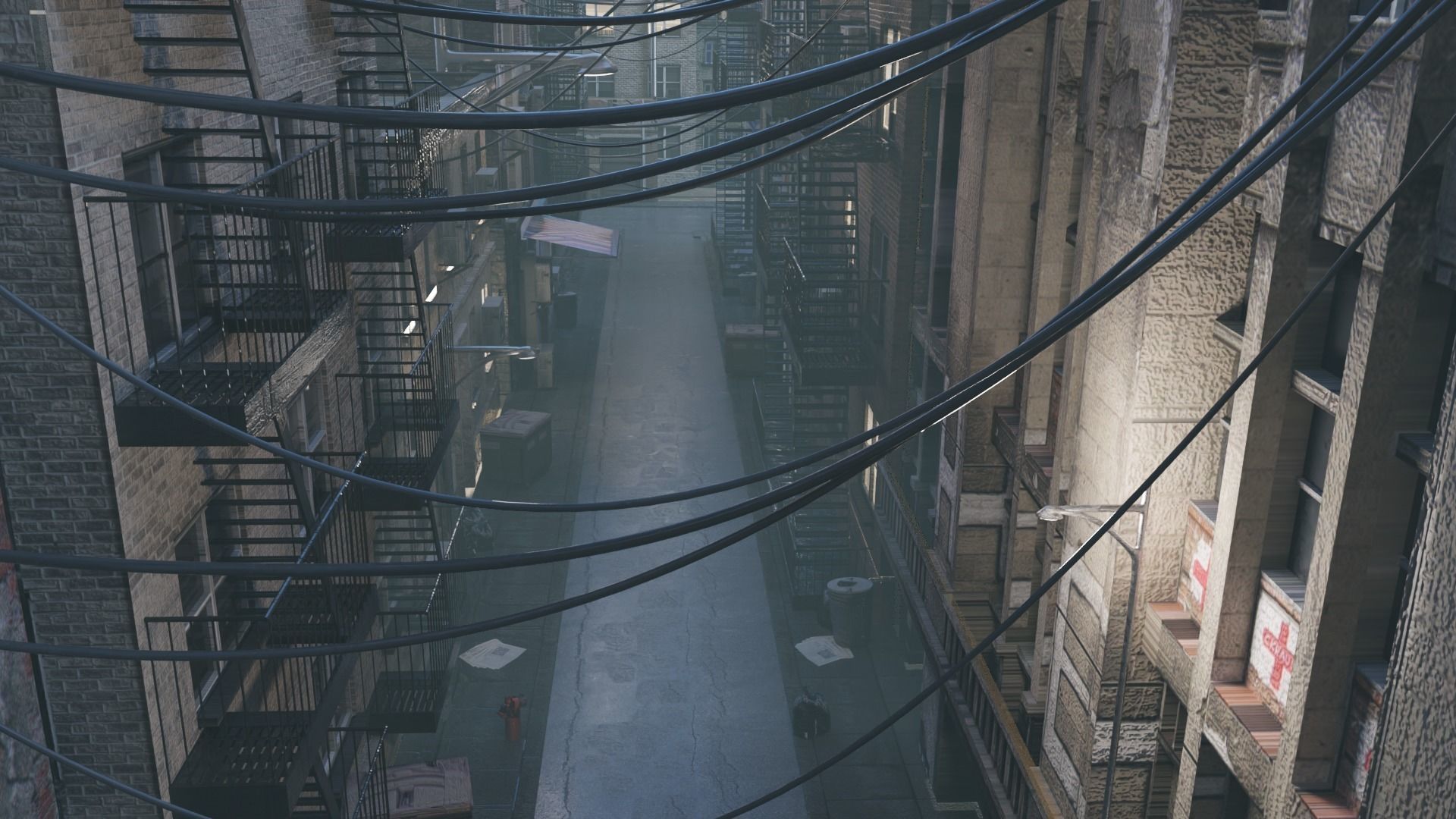 New York Alley Scene 3D model_13