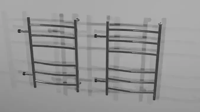 Radiator stainless steel towel rack on wall