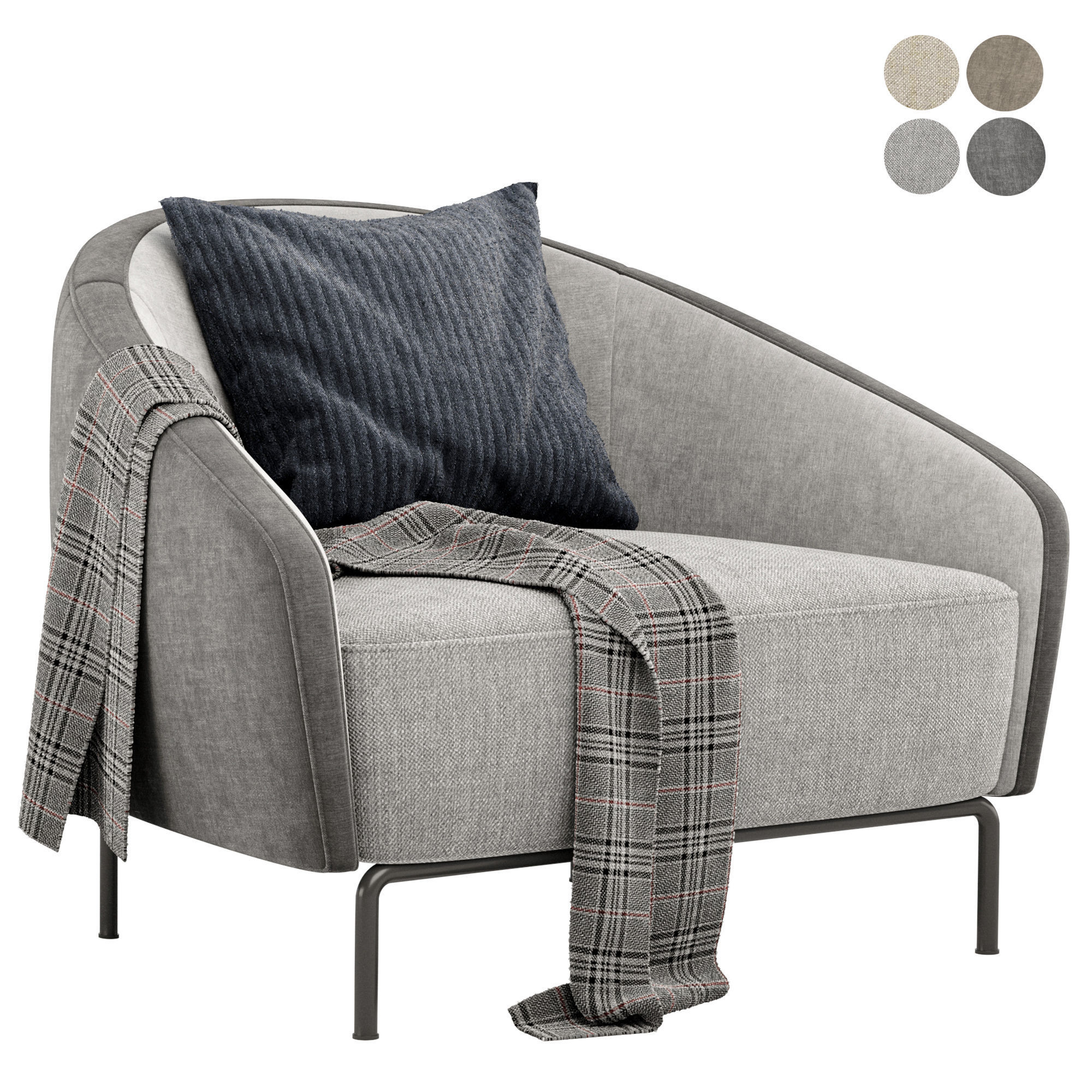 Carnaby armchair by Praddy 3D model_1