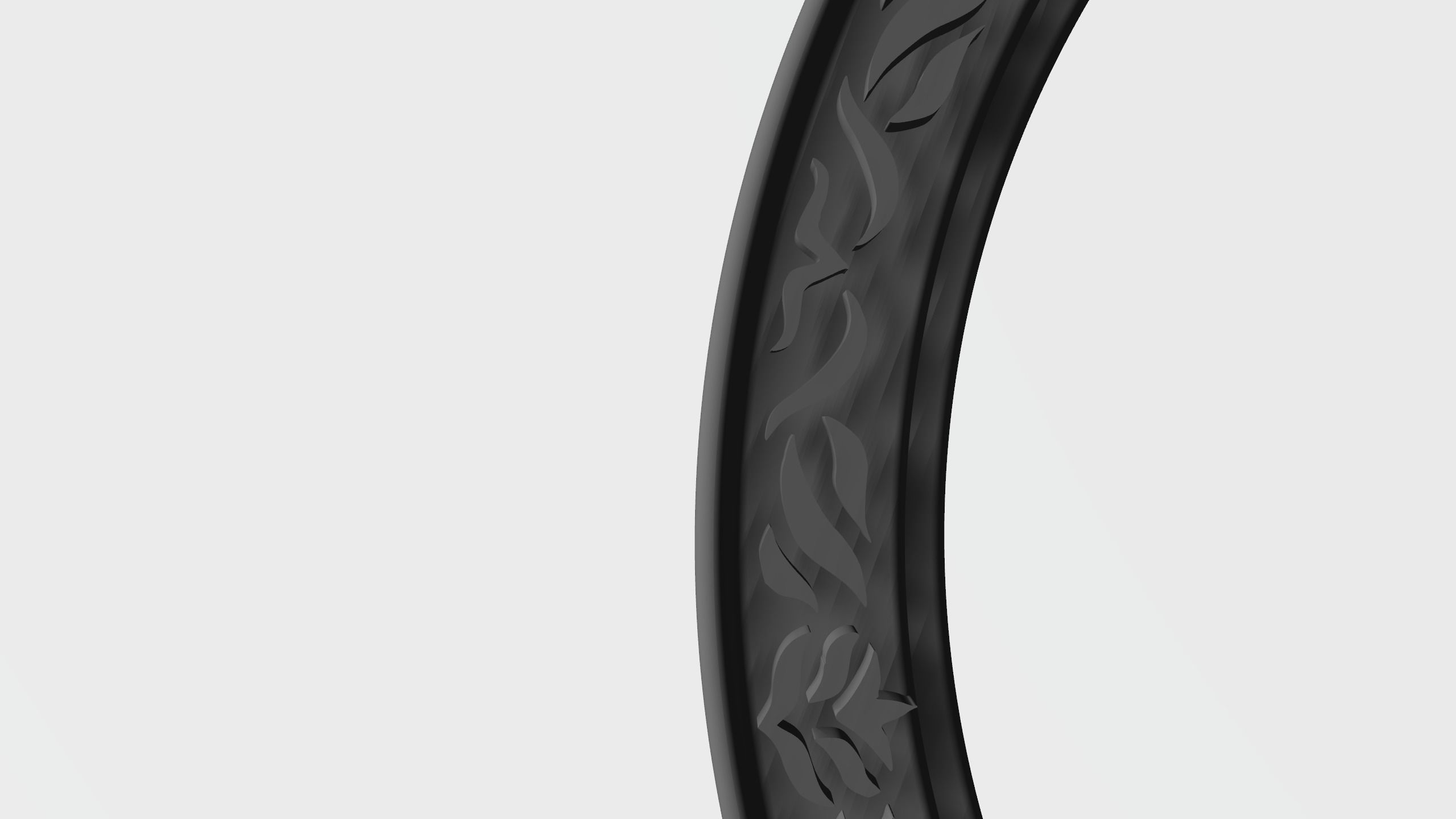 Round frame with leaves ornament for pictures photo or mirror 3D print model_11