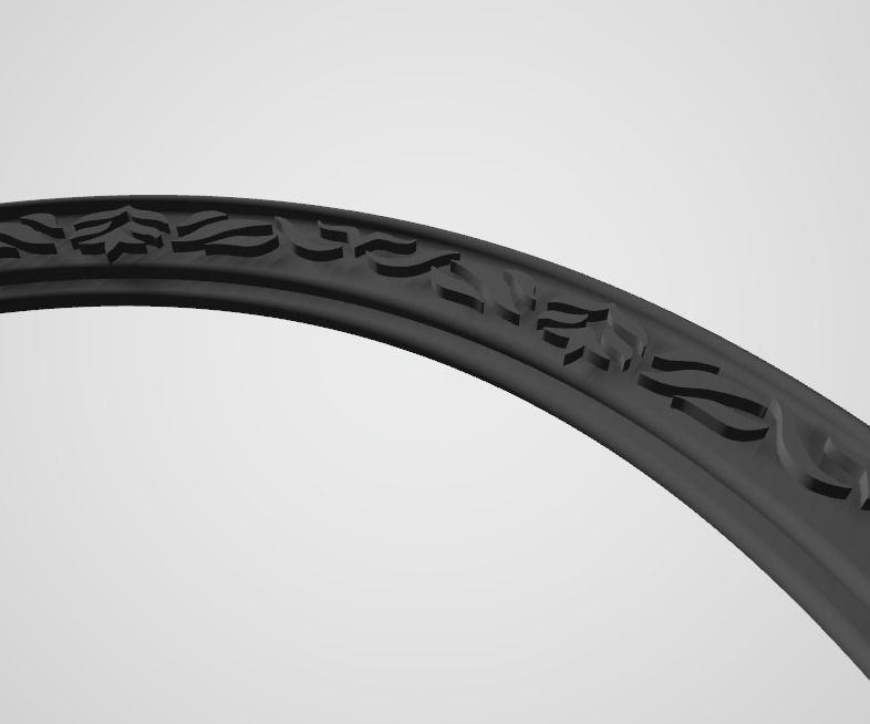 Round frame with leaves ornament for pictures photo or mirror 3D print model_14