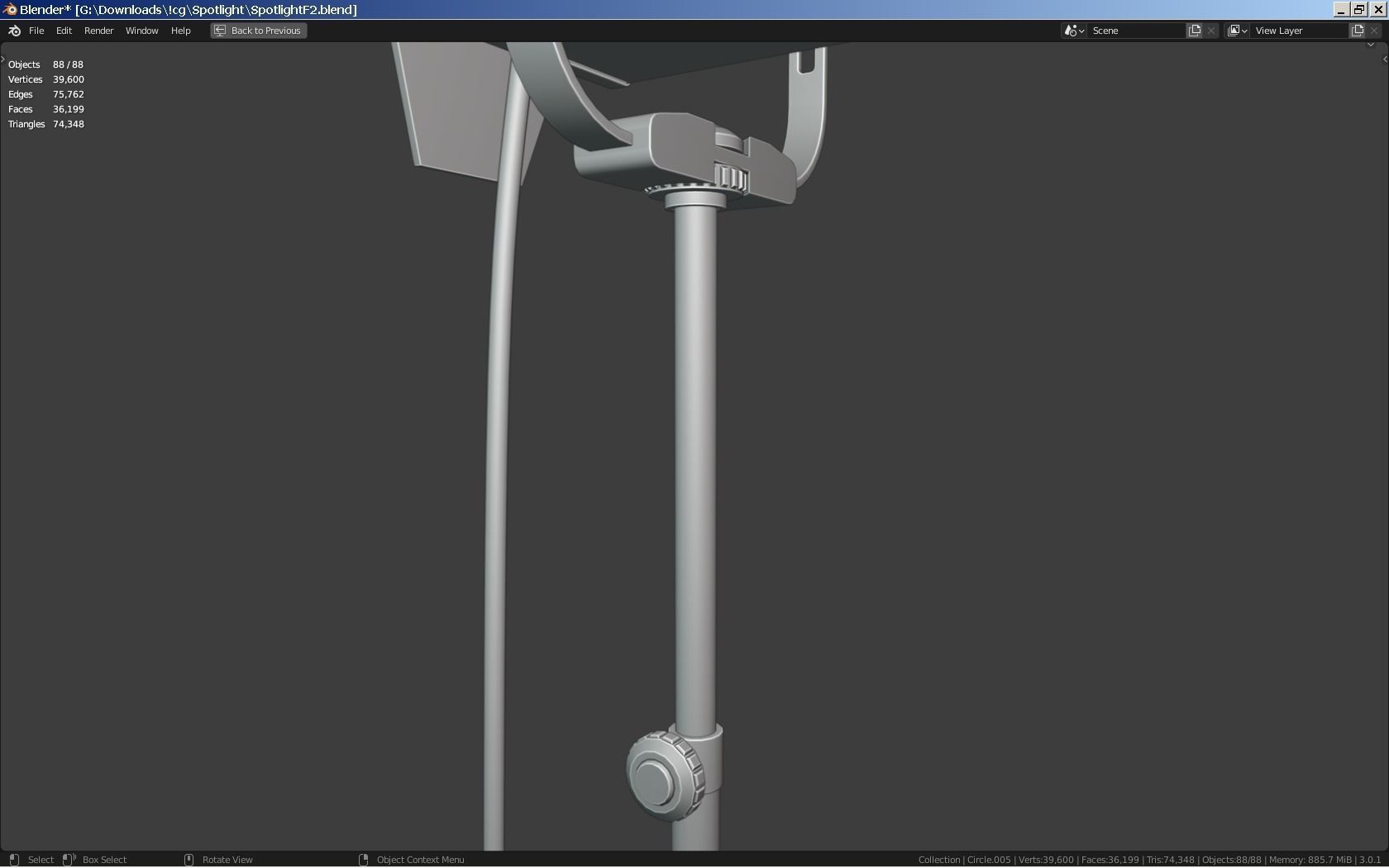 Photography Studio Spotlight 3D model_27