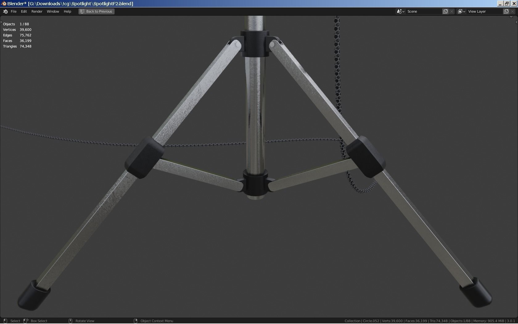 Photography Studio Spotlight 3D model_32