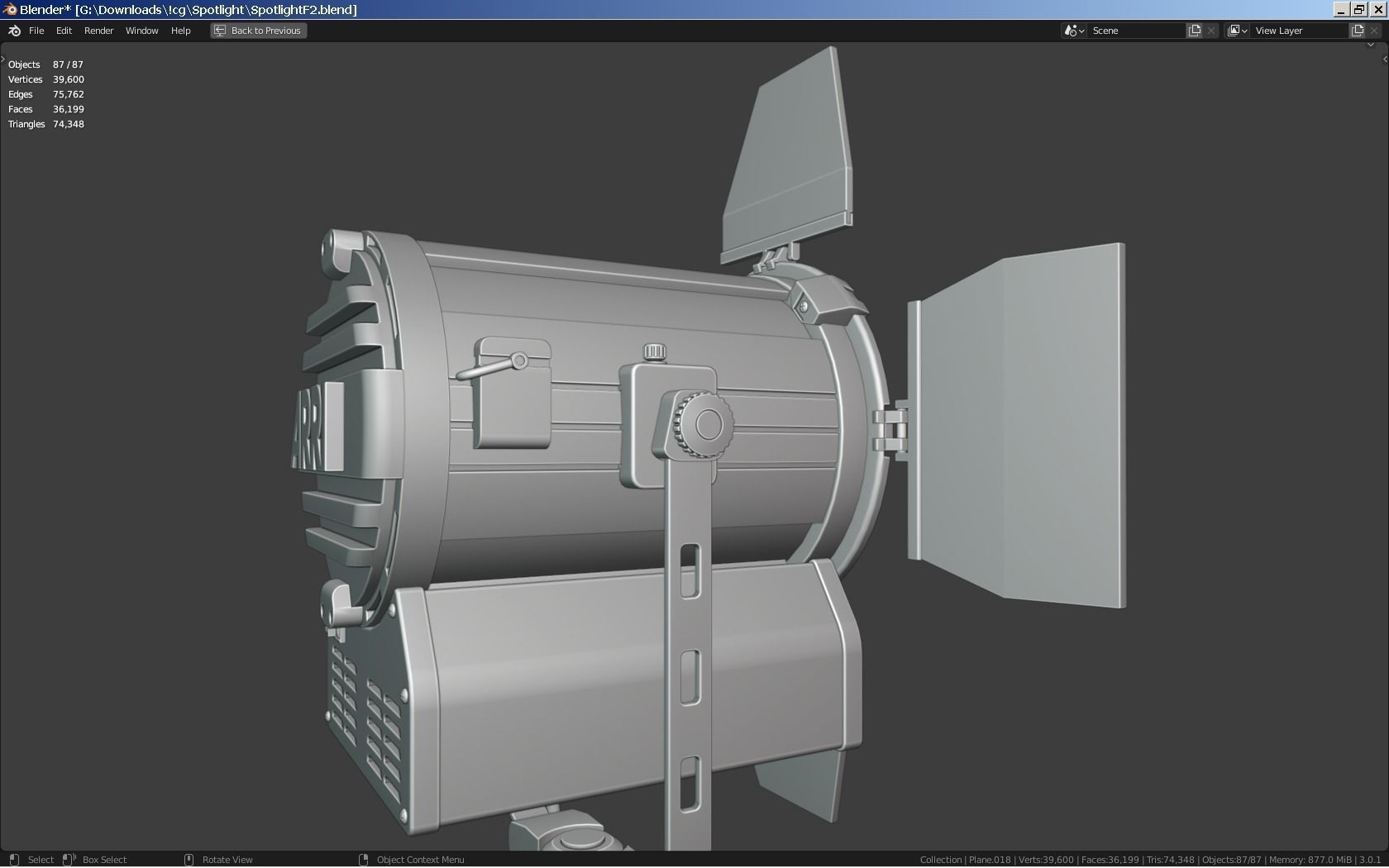 Photography Studio Spotlight 3D model_19