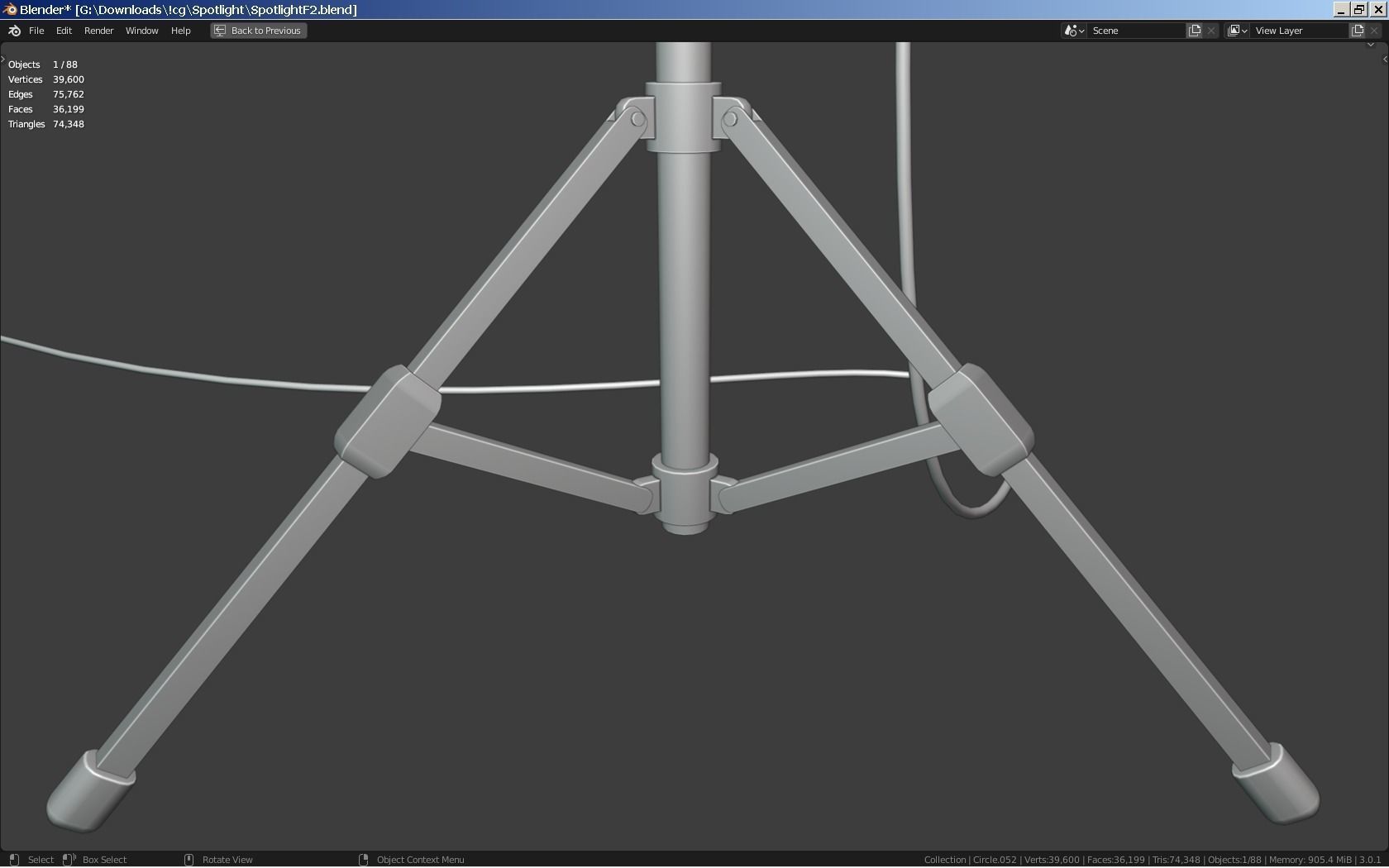 Photography Studio Spotlight 3D model_30