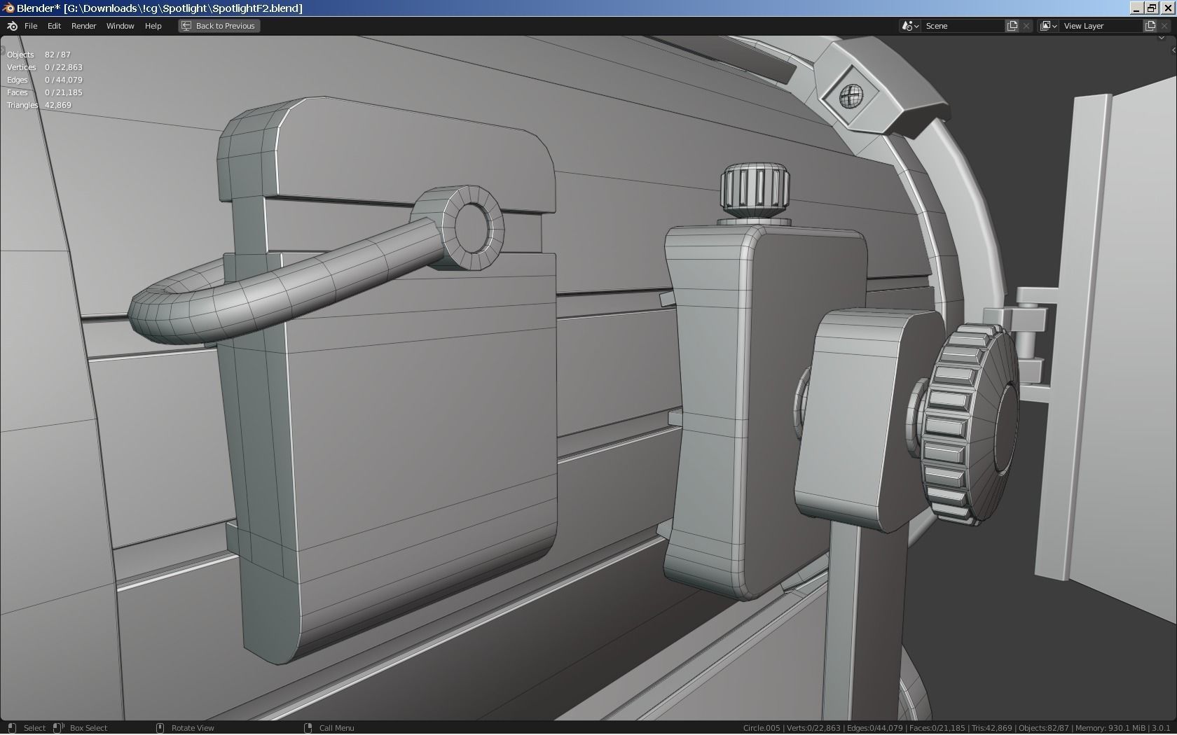 Photography Studio Spotlight 3D model_25