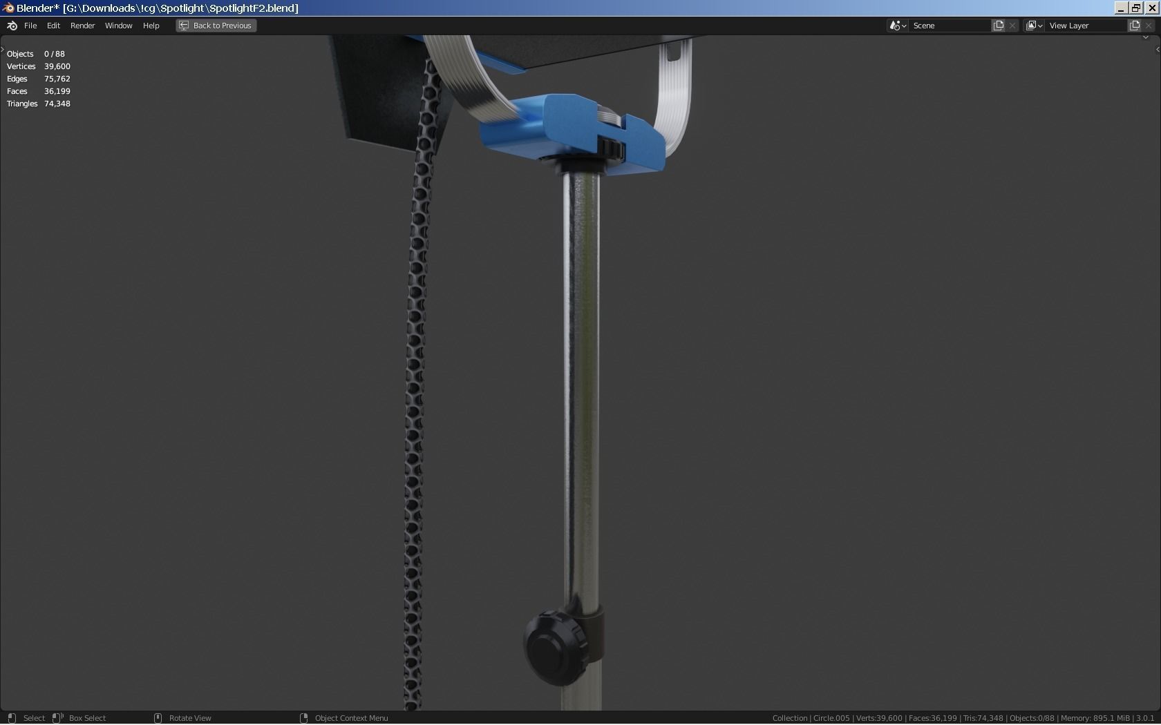 Photography Studio Spotlight 3D model_29
