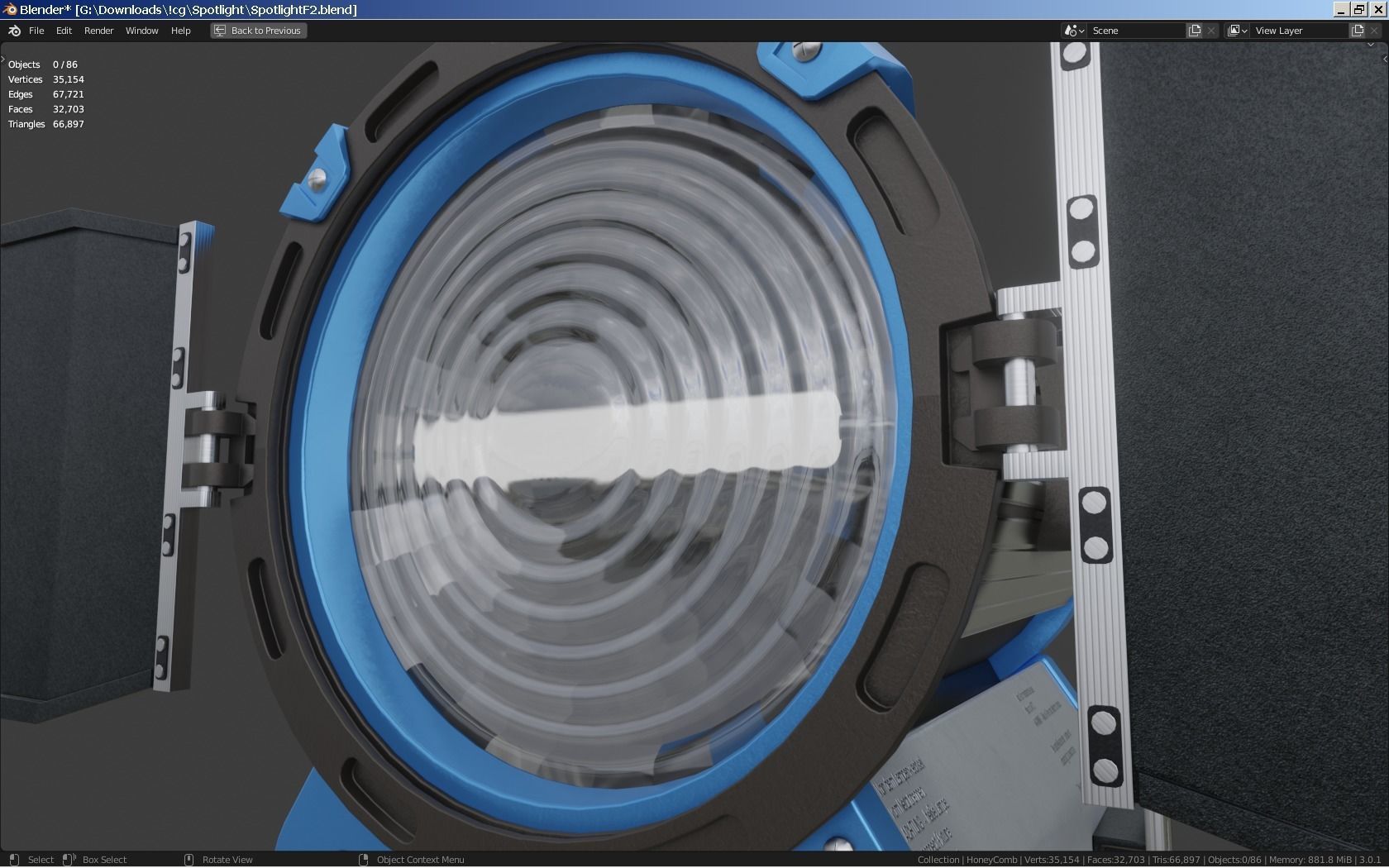 Photography Studio Spotlight 3D model_22
