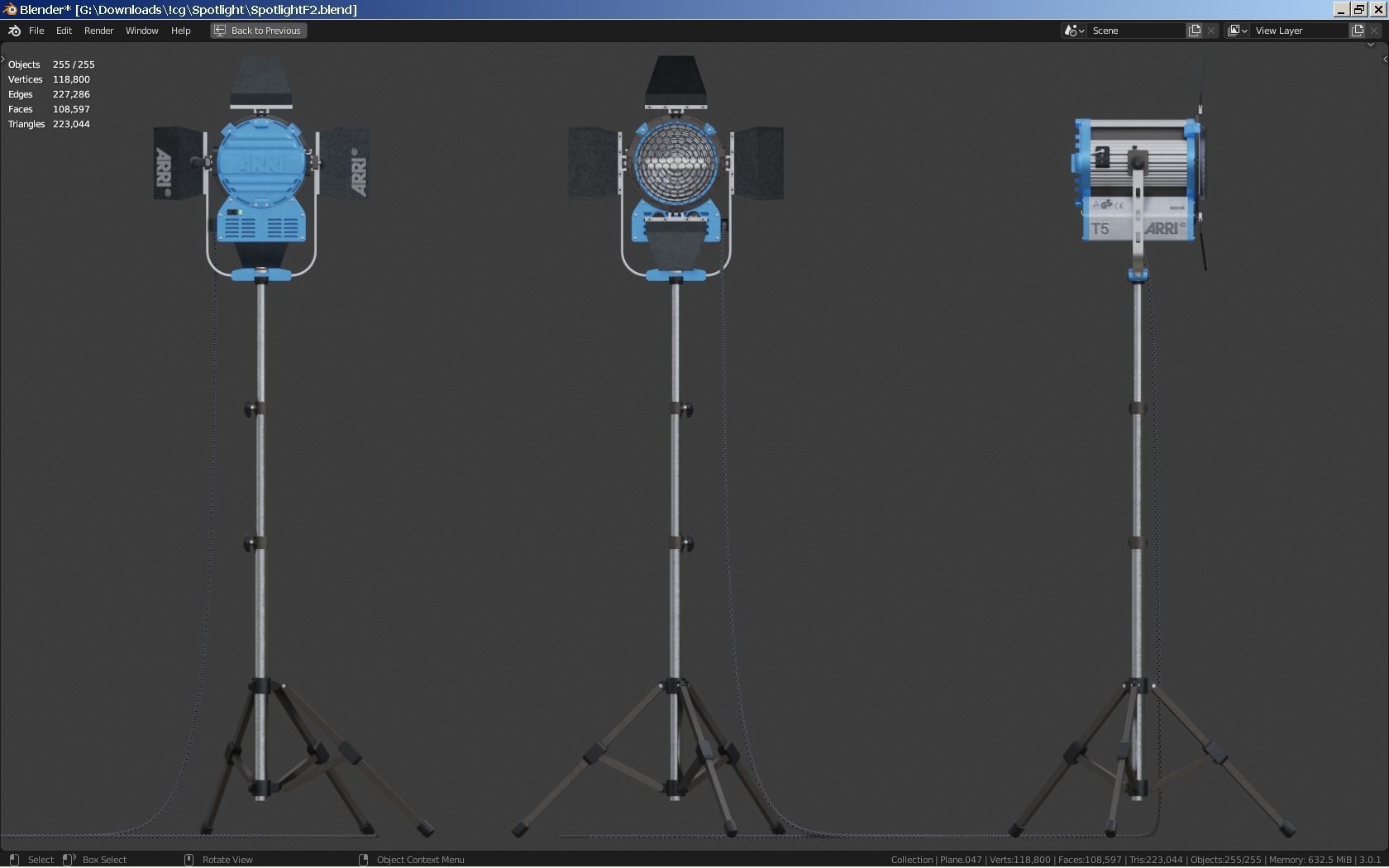 Photography Studio Spotlight 3D model_9