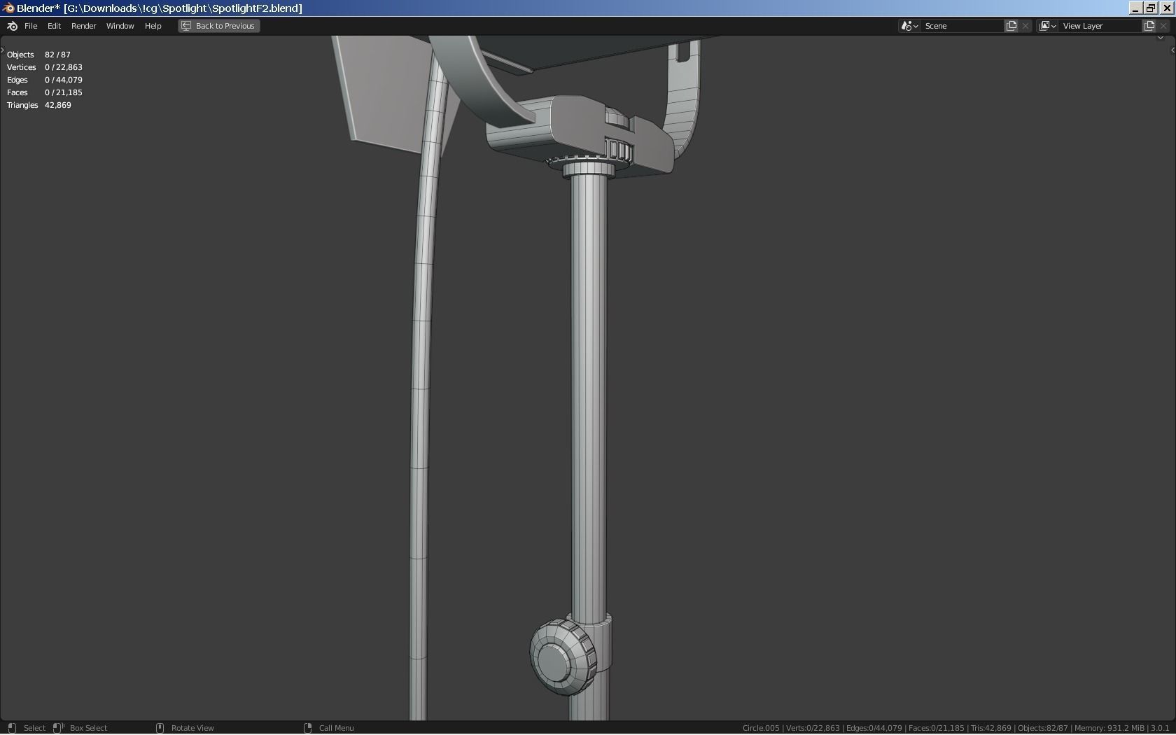 Photography Studio Spotlight 3D model_28