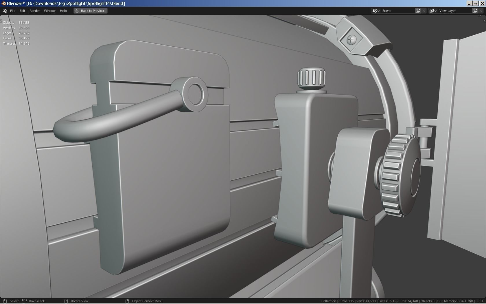 Photography Studio Spotlight 3D model_24