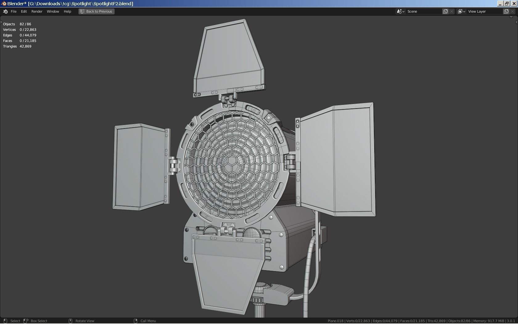 Photography Studio Spotlight 3D model_11