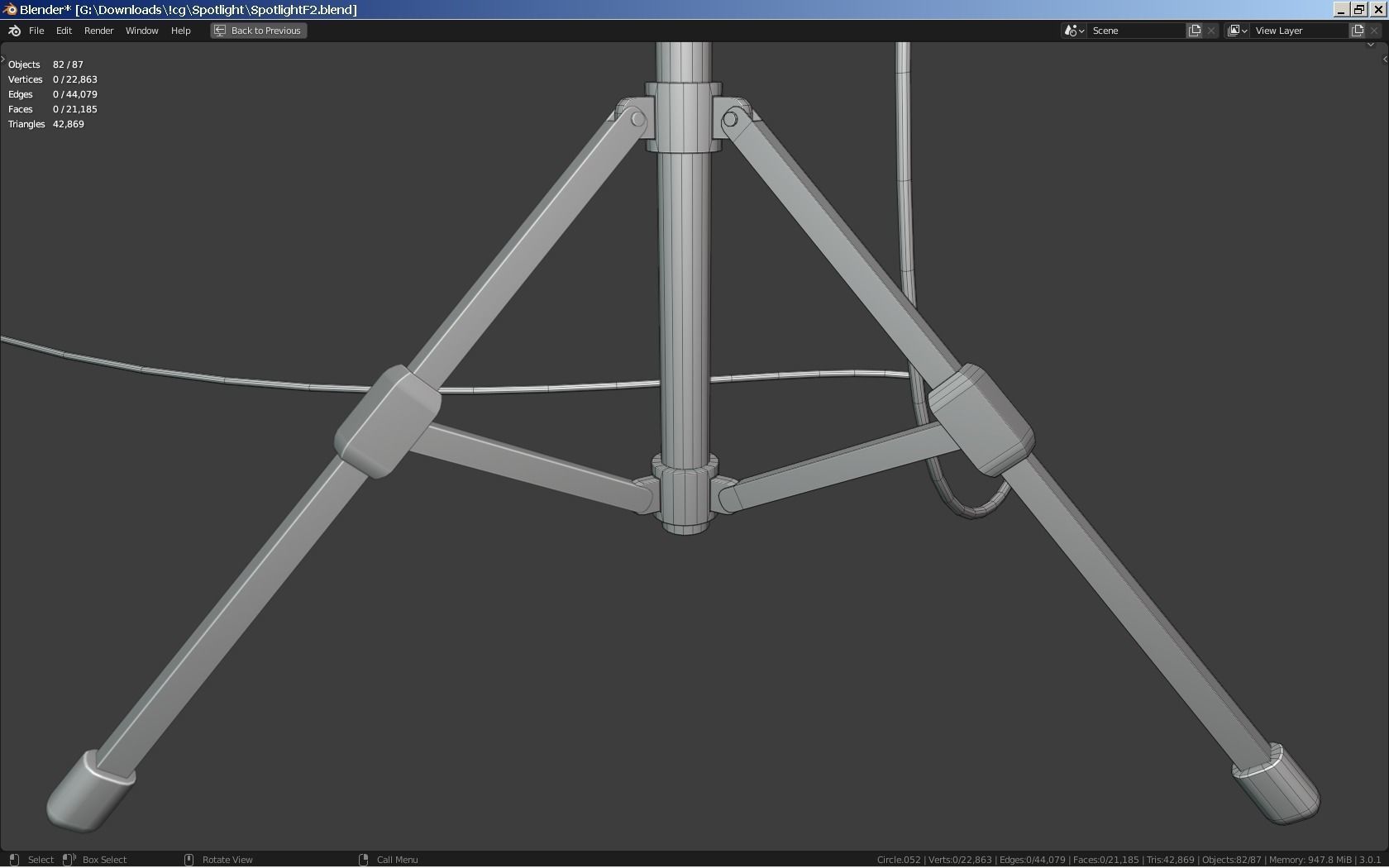 Photography Studio Spotlight 3D model_31