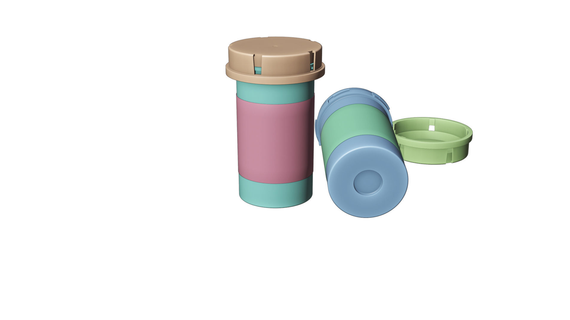 pill bottle 3D model_16