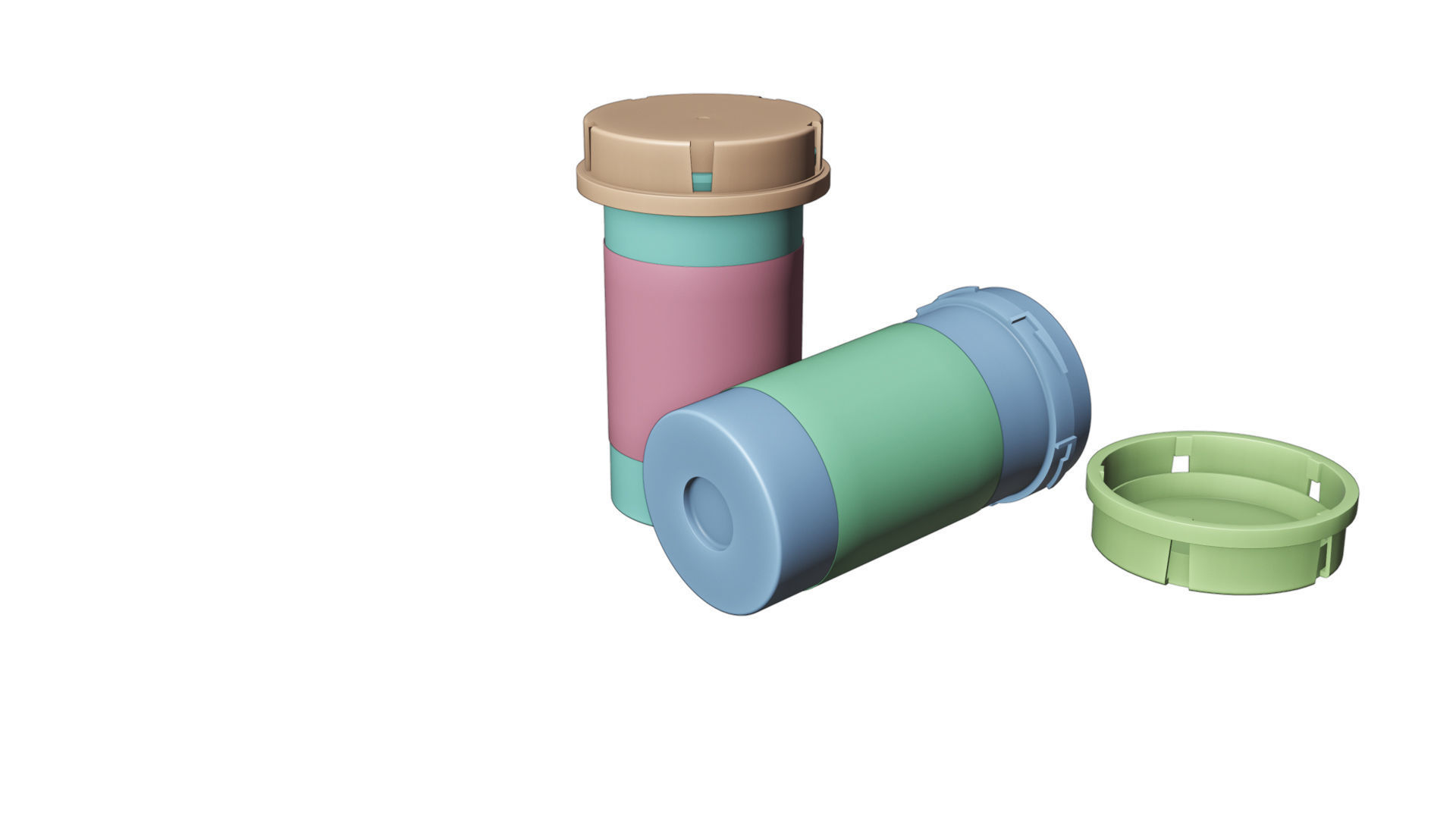 pill bottle 3D model_14