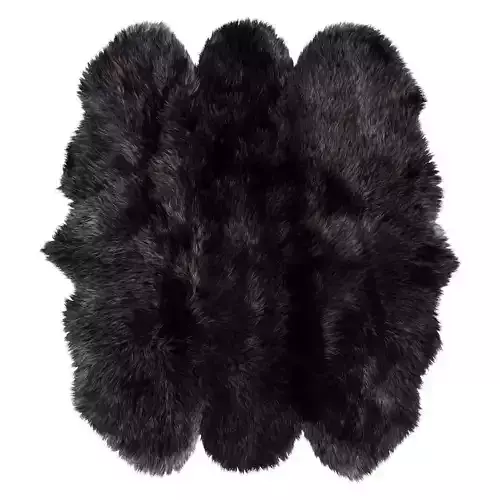 Sheepskin Area Rug Gray