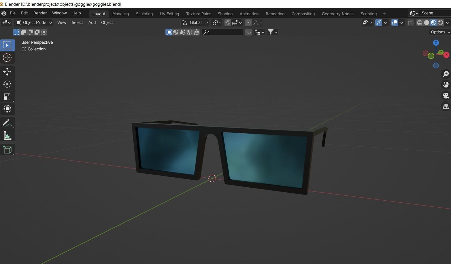 Wayfarer sunglasses 3d model Low-poly 3D model_3
