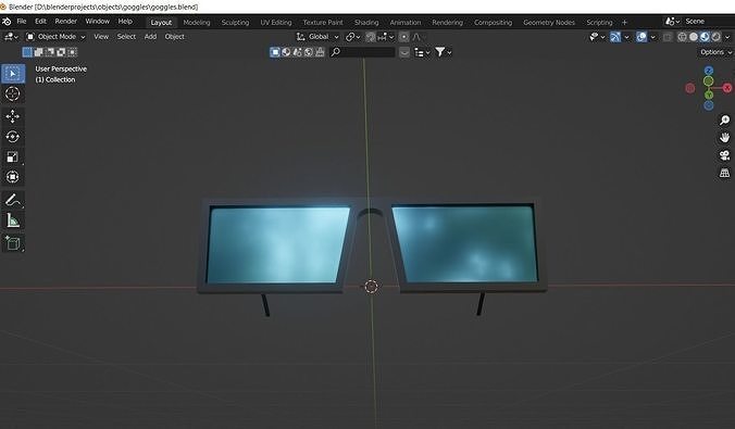 Wayfarer sunglasses 3d model  Low-poly 3D model