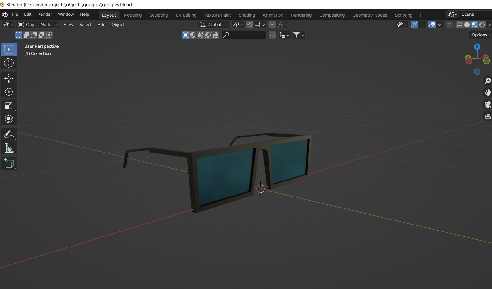 Wayfarer sunglasses 3d model Low-poly 3D model_4