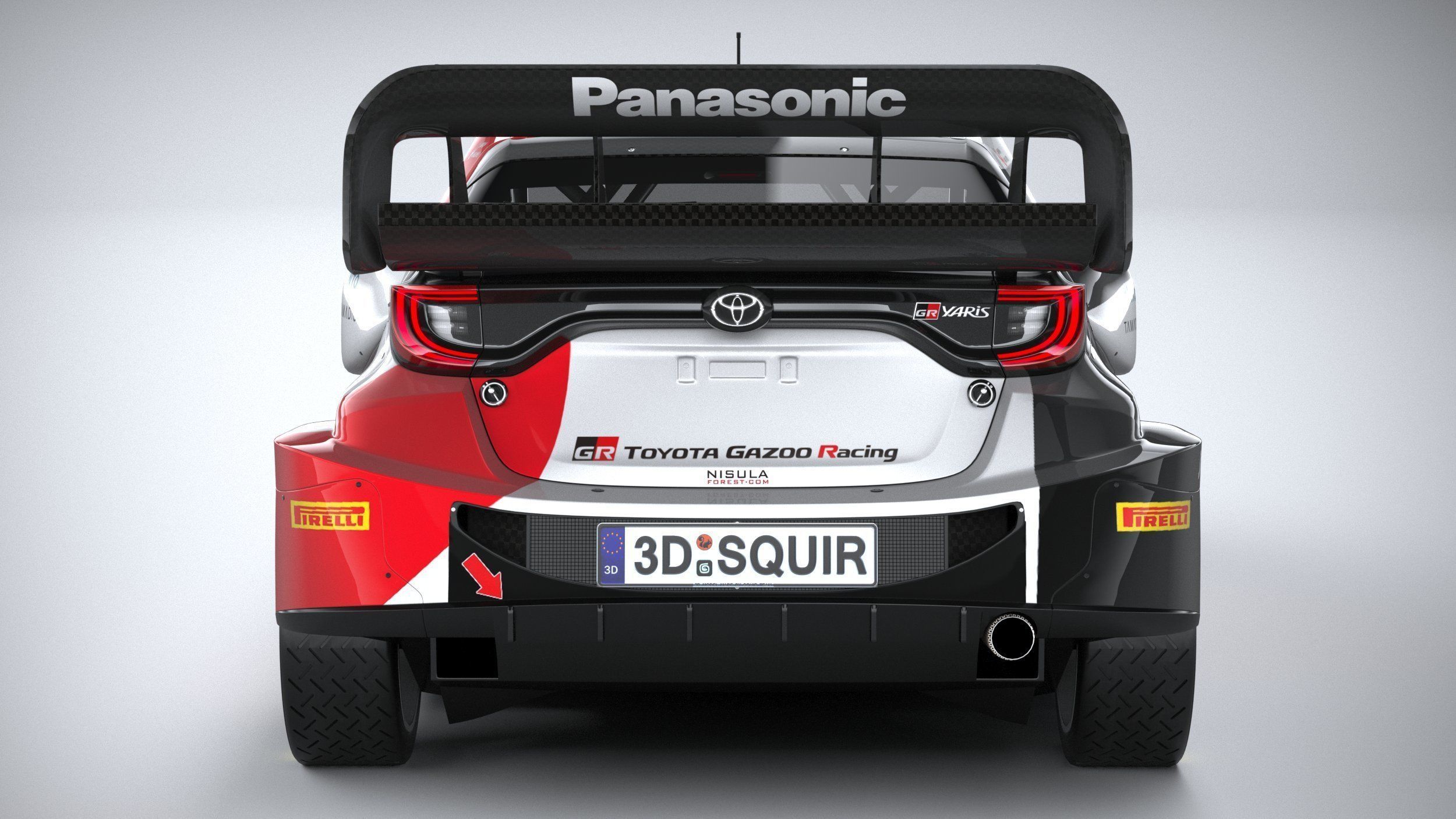 Toyota Yaris GR WRC 2022 3D model_4