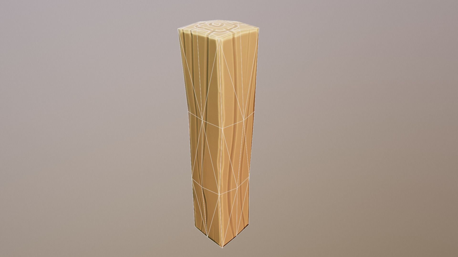 Stylized wood fence elements Low-poly 3D model_4