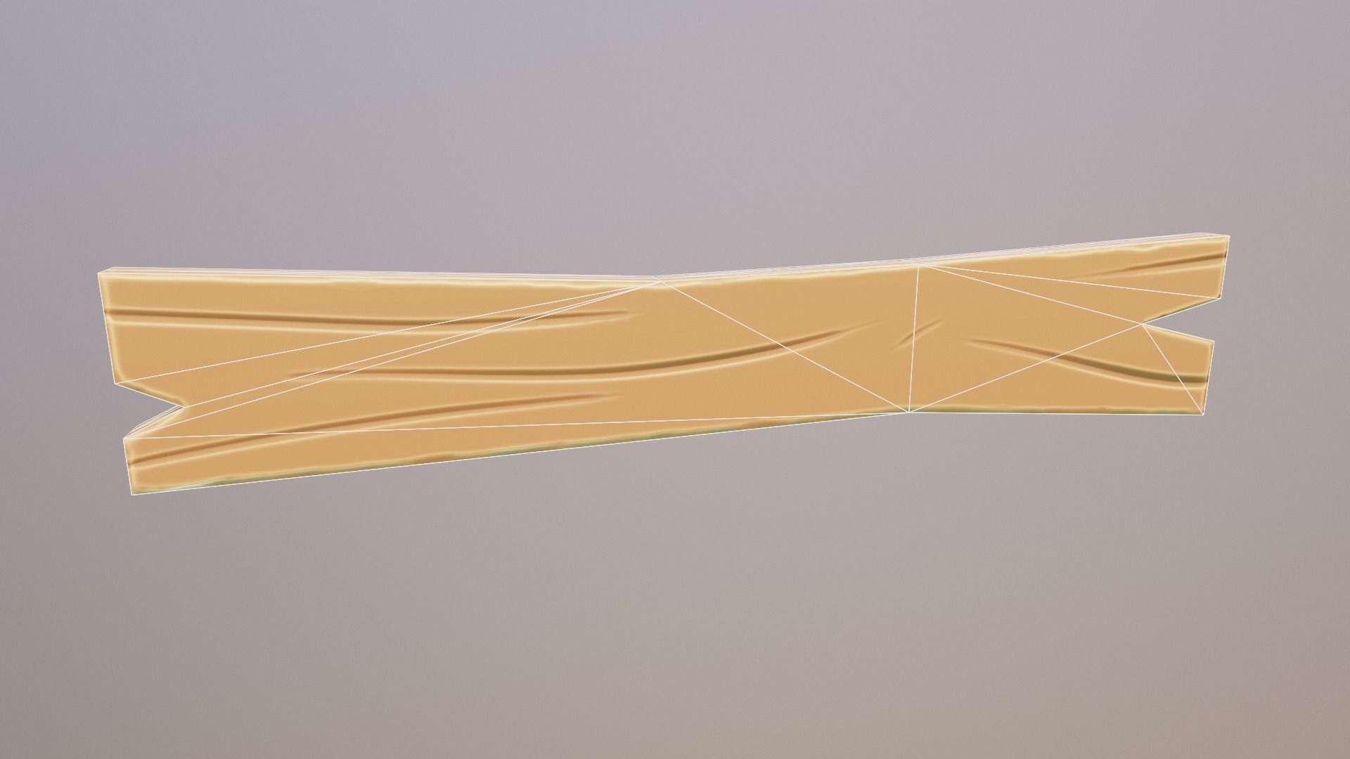 Stylized wood fence elements Low-poly 3D model_12