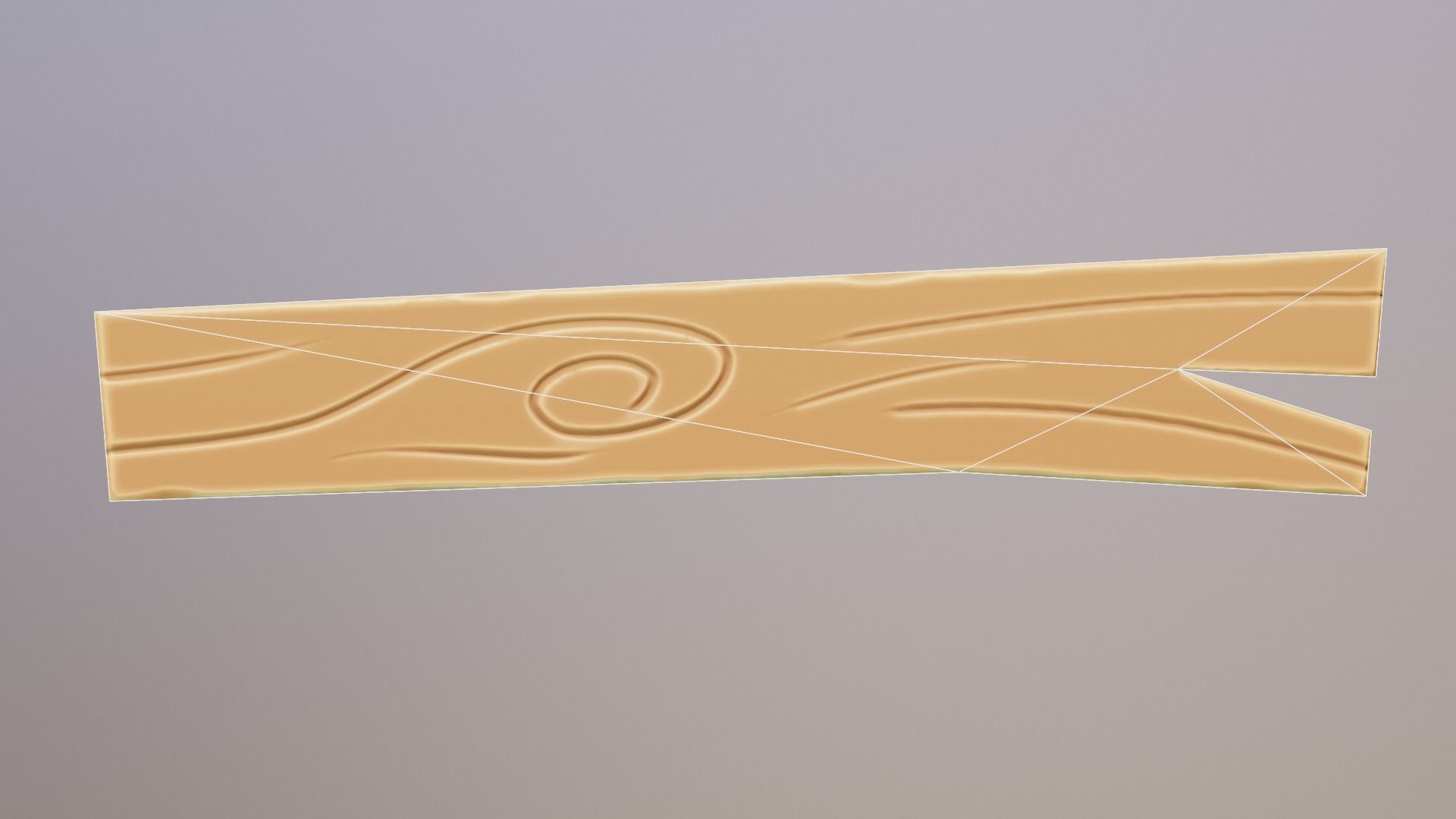 Stylized wood fence elements Low-poly 3D model_14