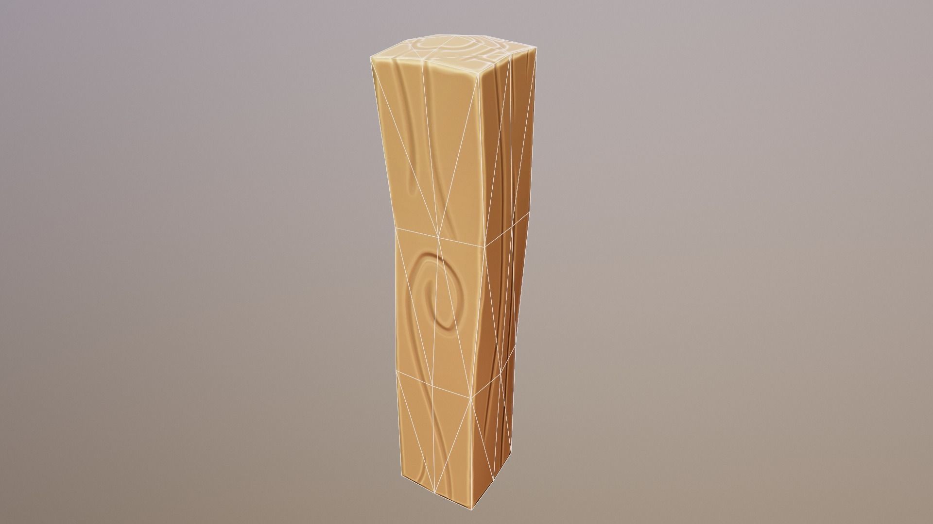 Stylized wood fence elements Low-poly 3D model_6