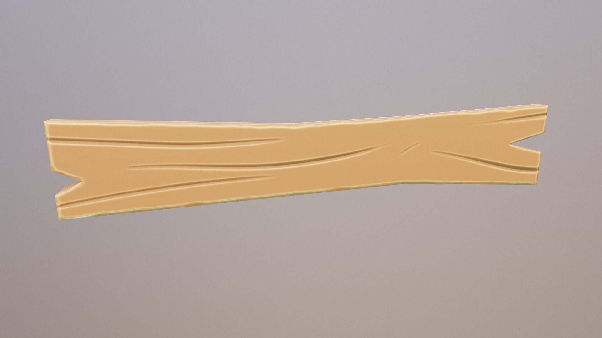 Stylized wood fence elements Low-poly 3D model_11