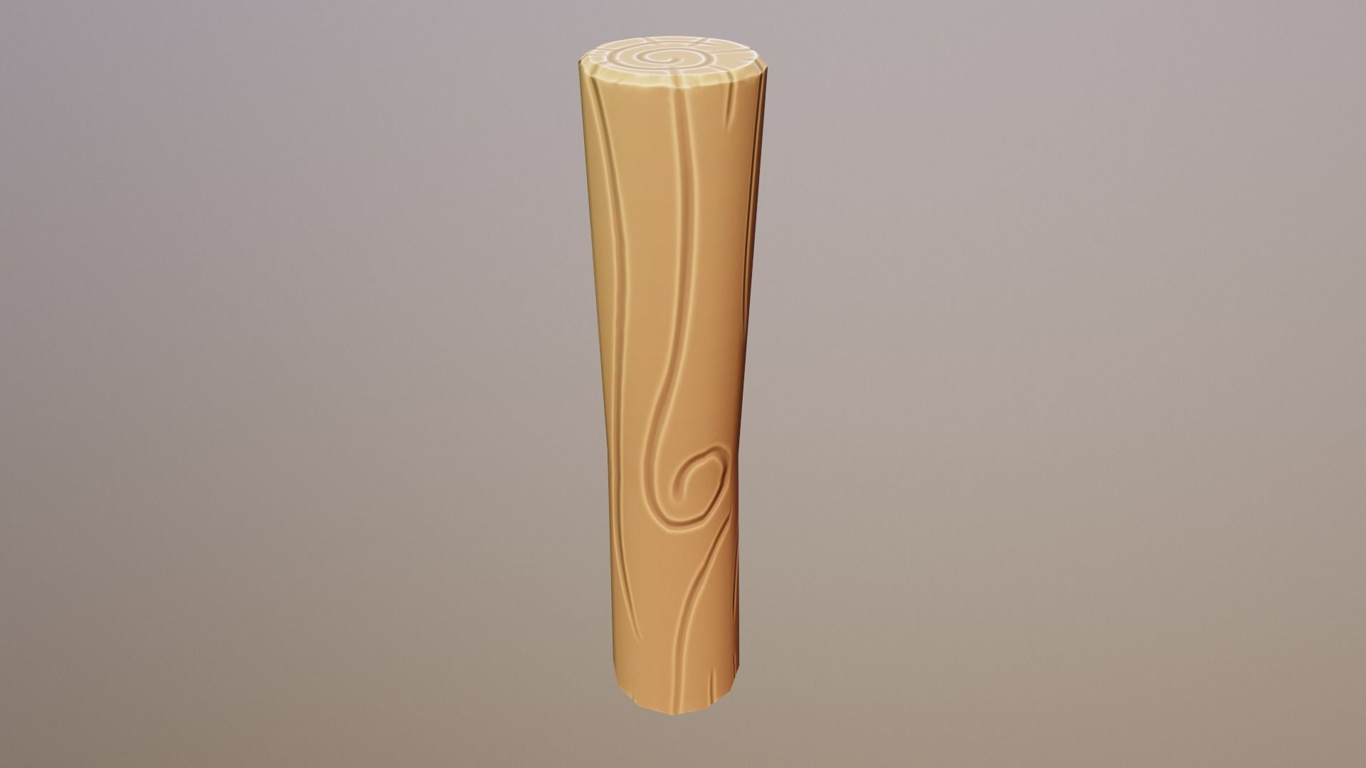 Stylized wood fence elements Low-poly 3D model_9