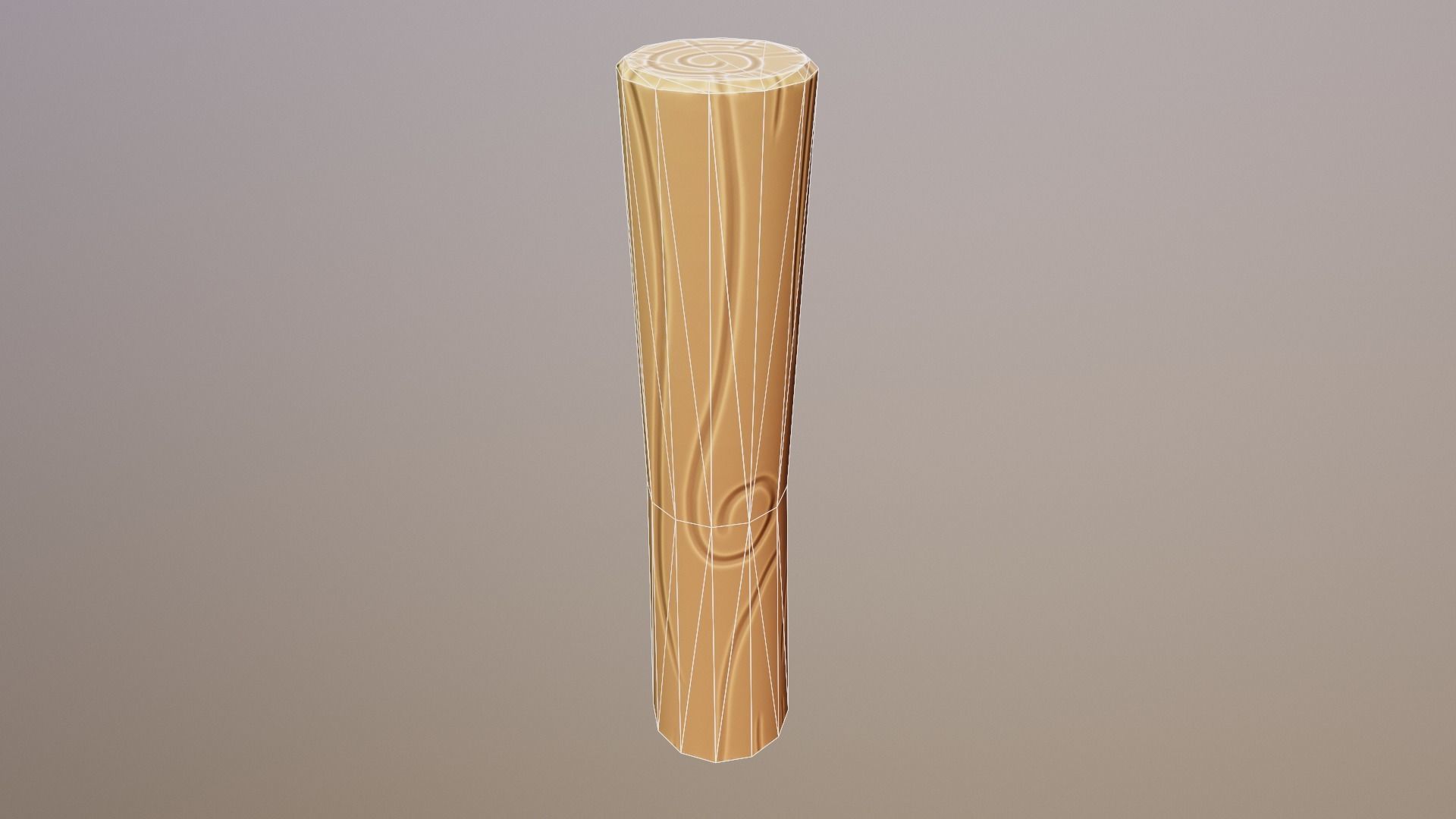 Stylized wood fence elements Low-poly 3D model_10