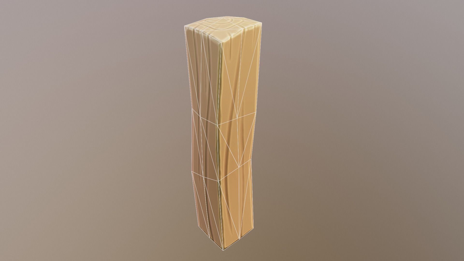 Stylized wood fence elements Low-poly 3D model_8