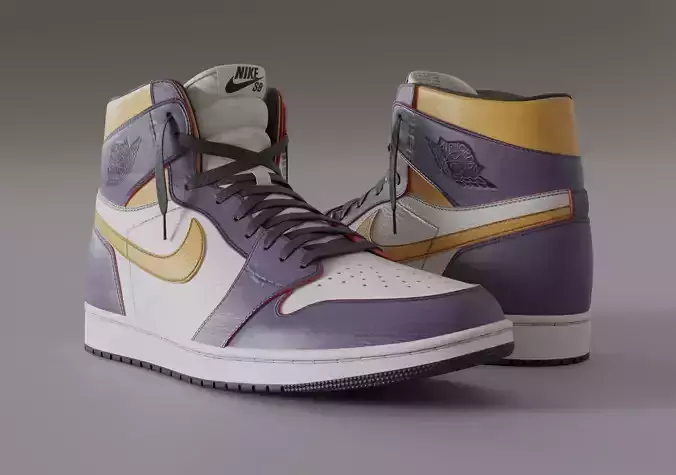 Jordan 1 High OG La To Chicago  Low-poly 3D model