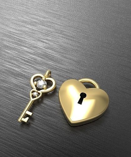 Key and lock 3D print model