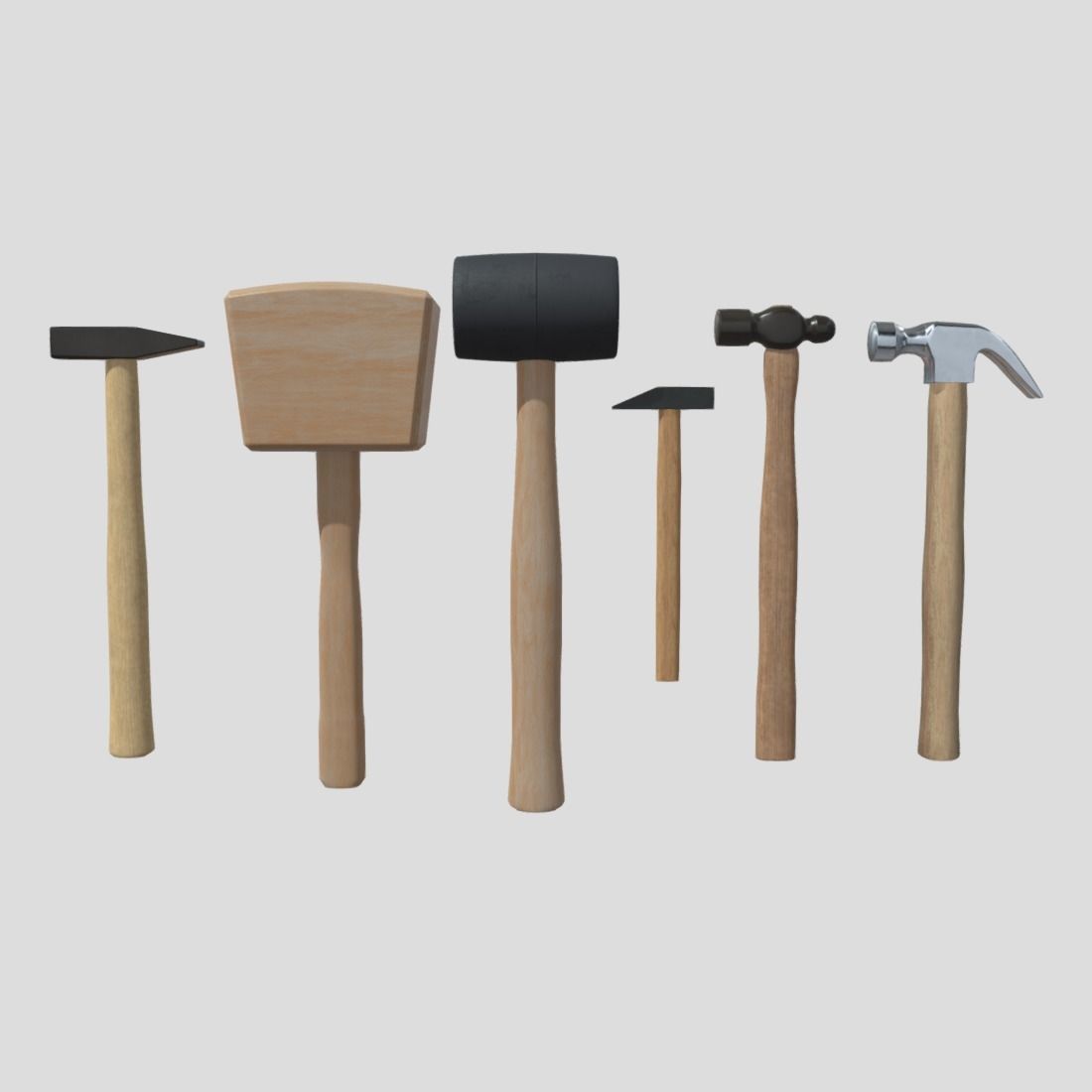 Hammer Pack Low-poly 3D model_3
