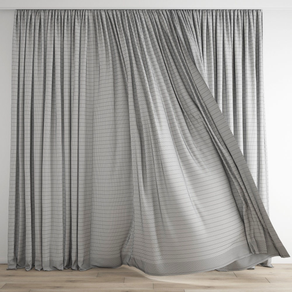 Curtain 266 Wind blowing effect 1 3D model_5