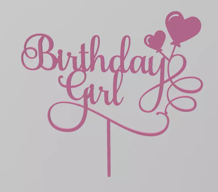 Cake topper for birthday 3D print model