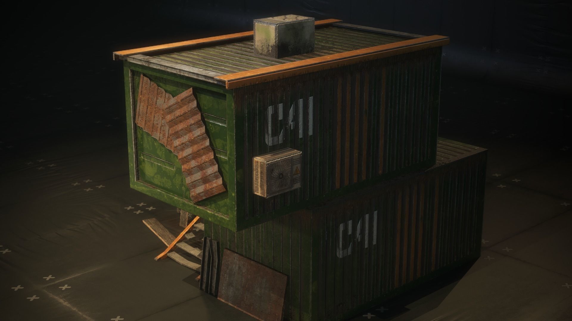 Container Shack Free low-poly 3D model_35