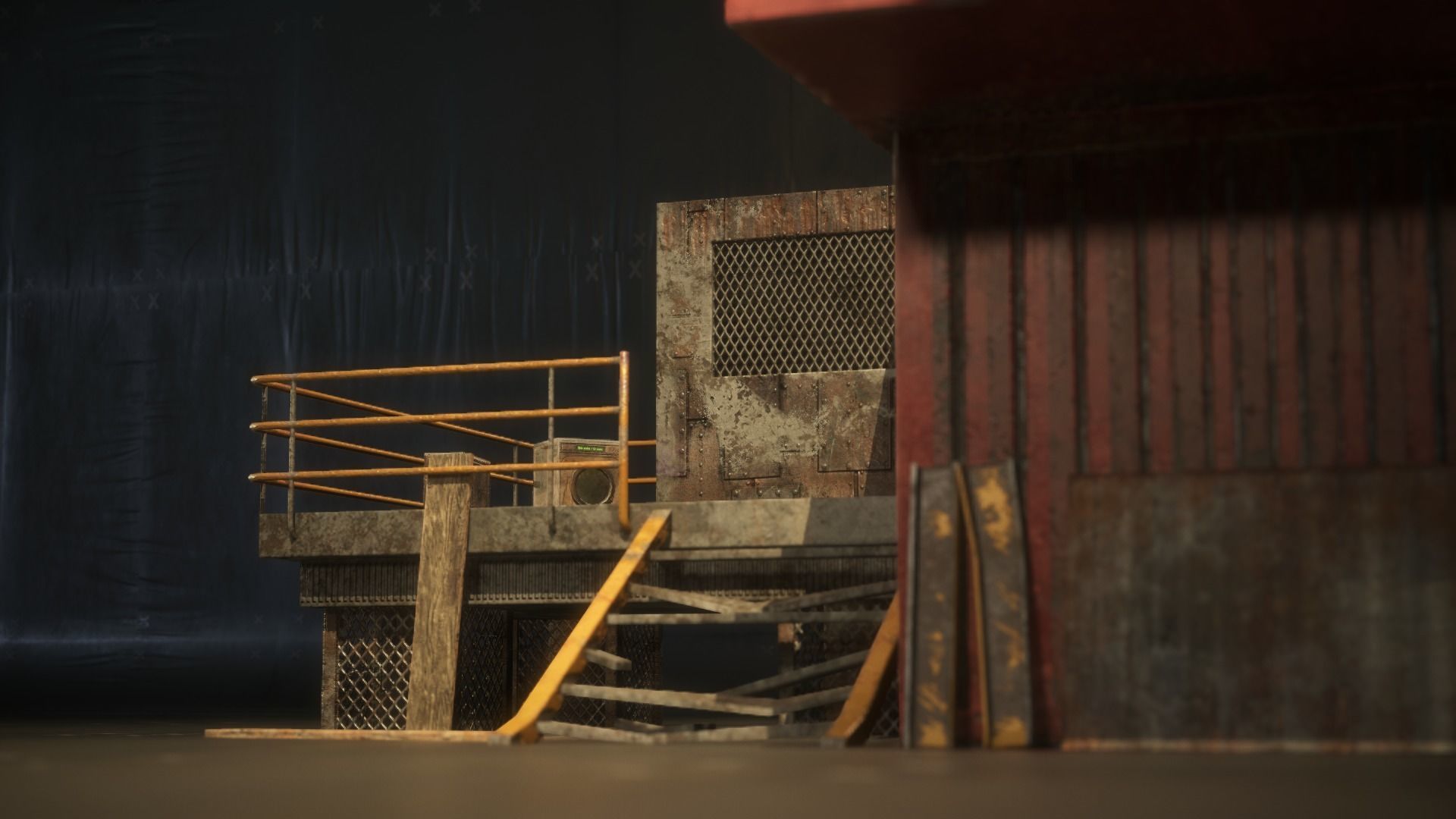 Container Shack Free low-poly 3D model_28