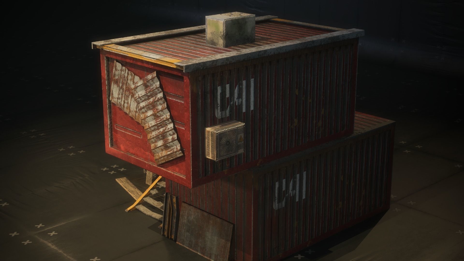 Container Shack Free low-poly 3D model_34