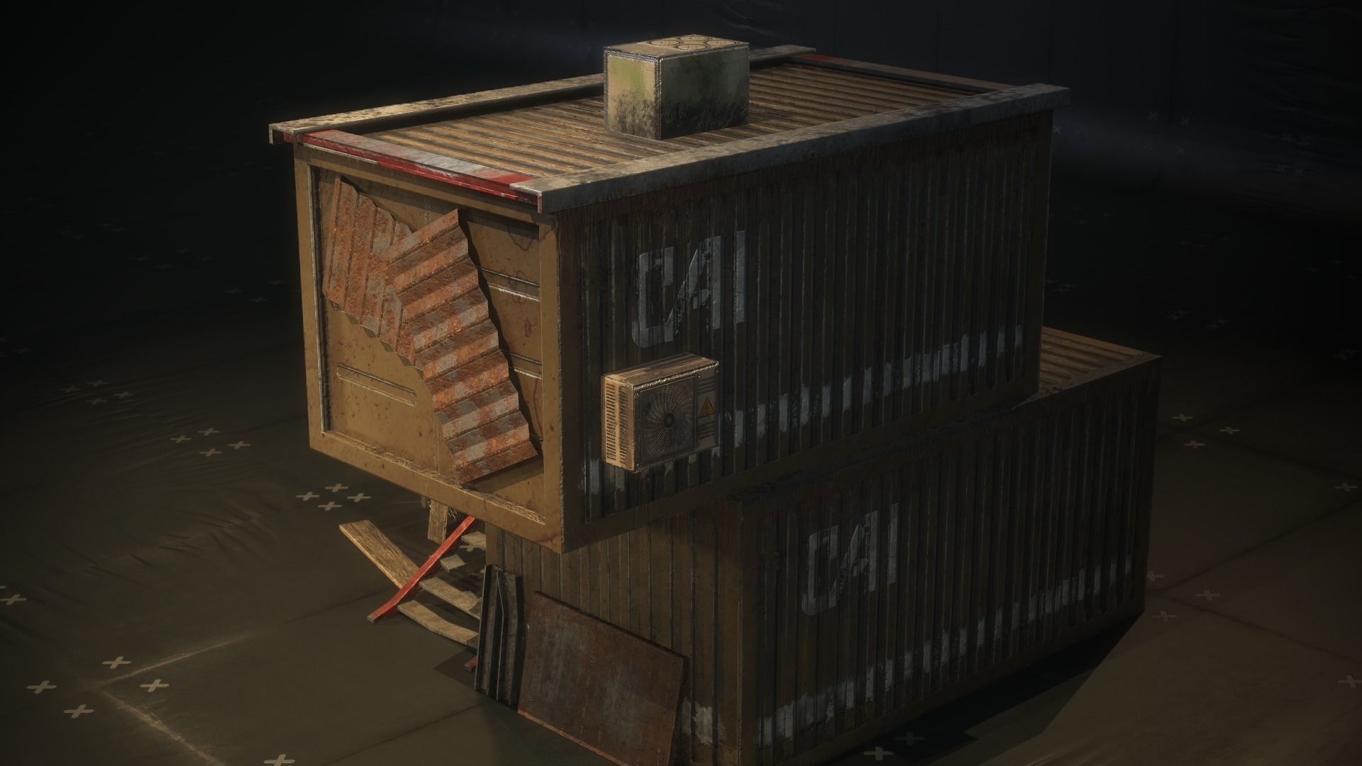 Container Shack Free low-poly 3D model_33