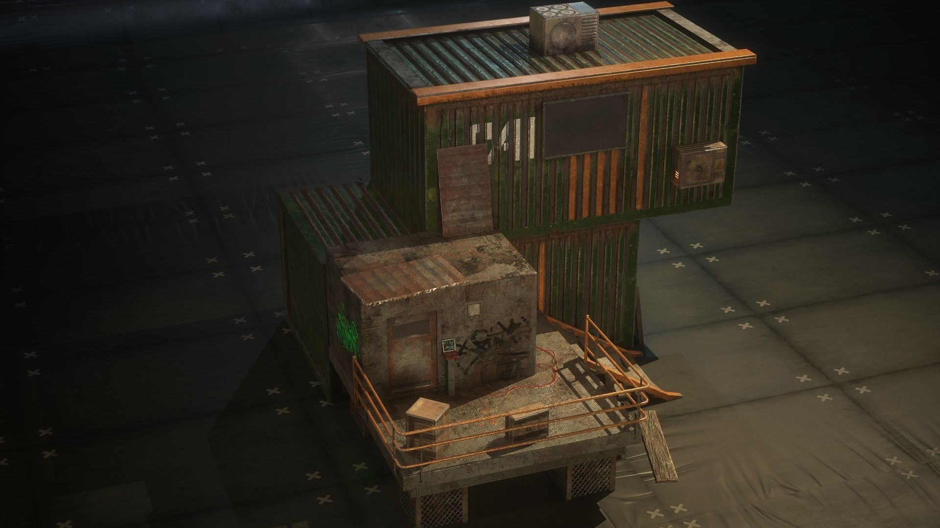 Container Shack Free low-poly 3D model_13