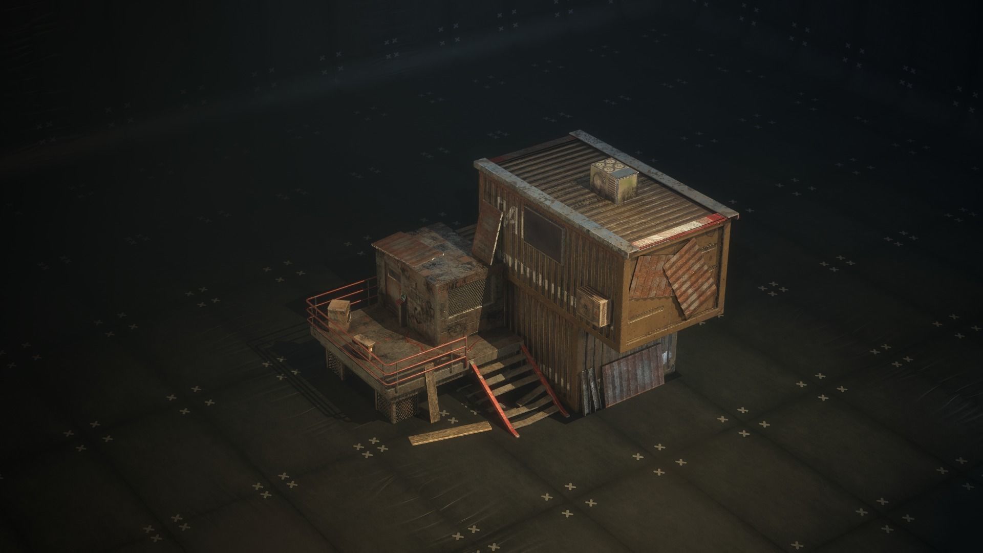 Container Shack Free low-poly 3D model_8