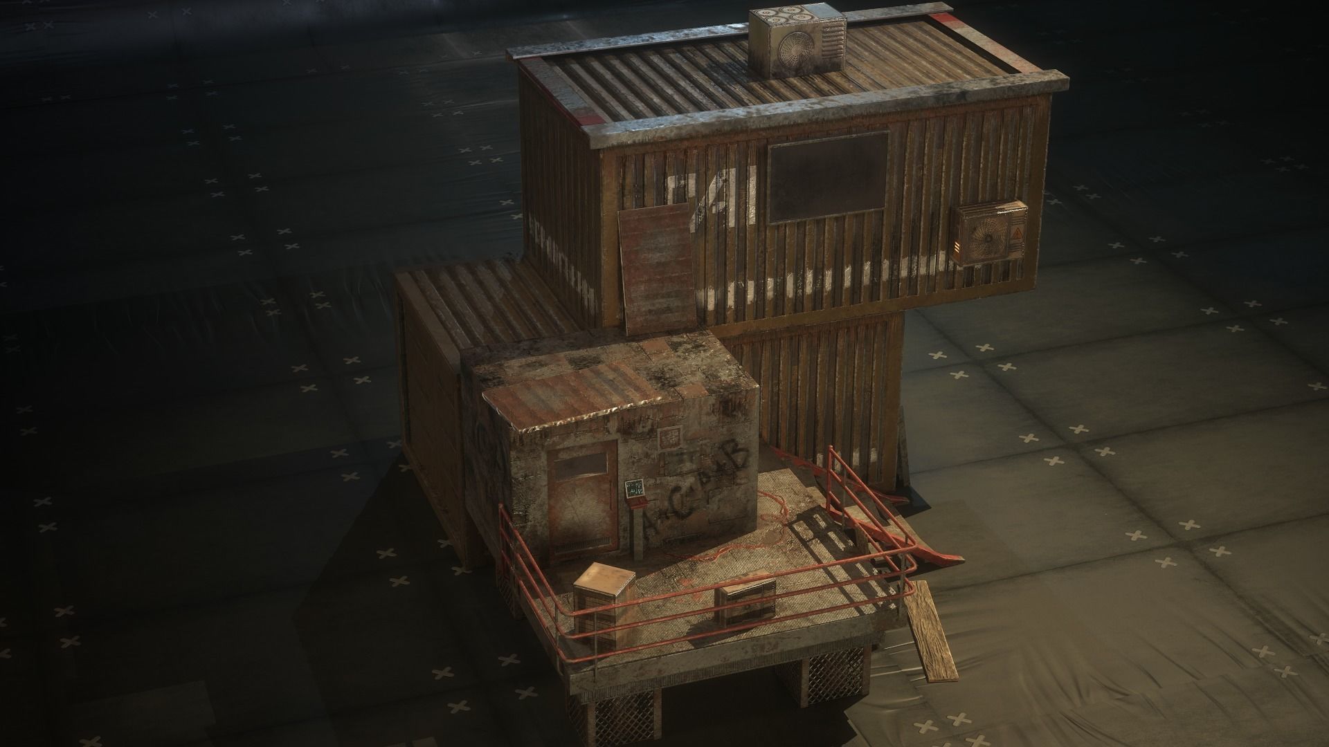 Container Shack Free low-poly 3D model_14