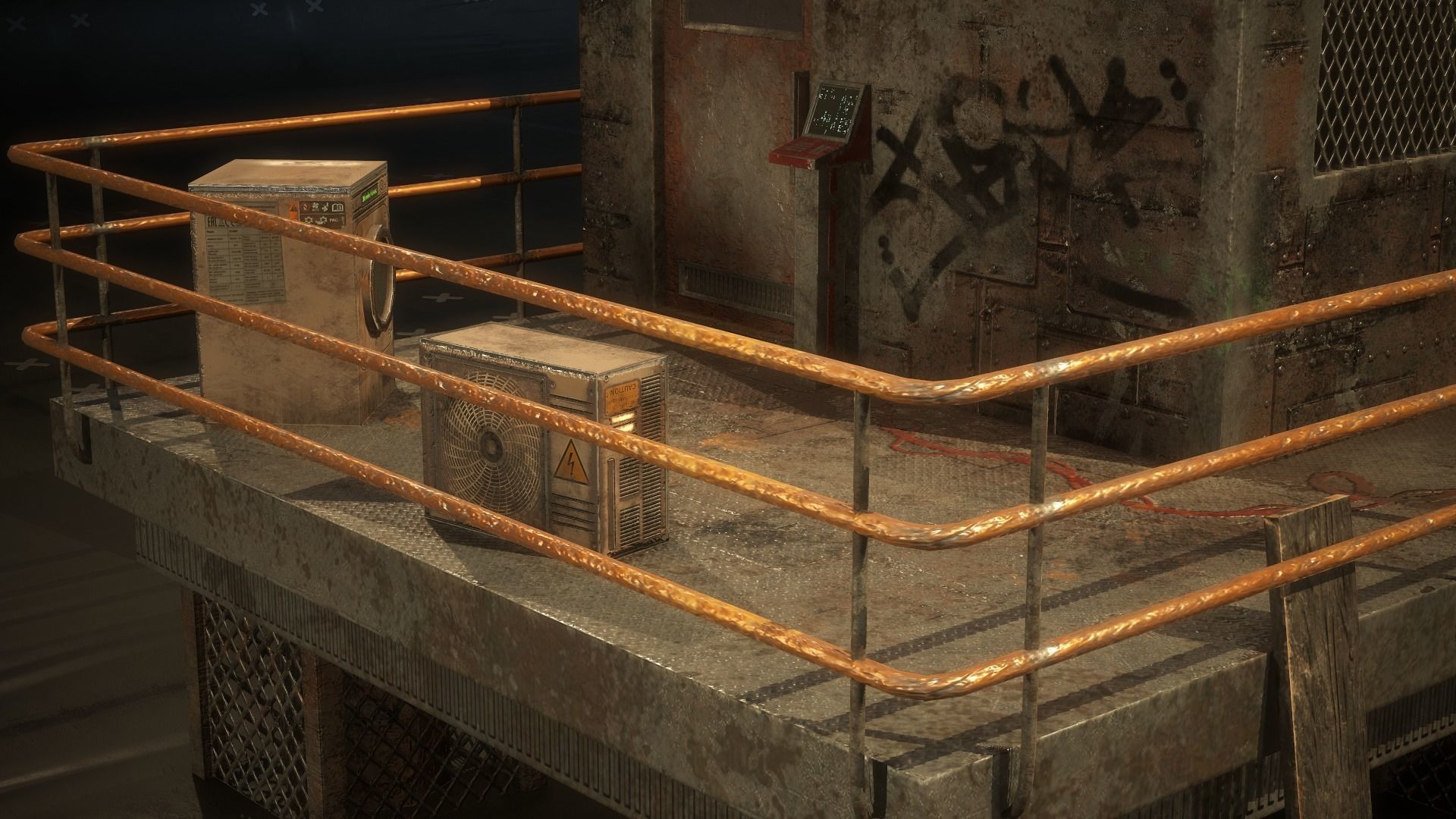 Container Shack Free low-poly 3D model_16