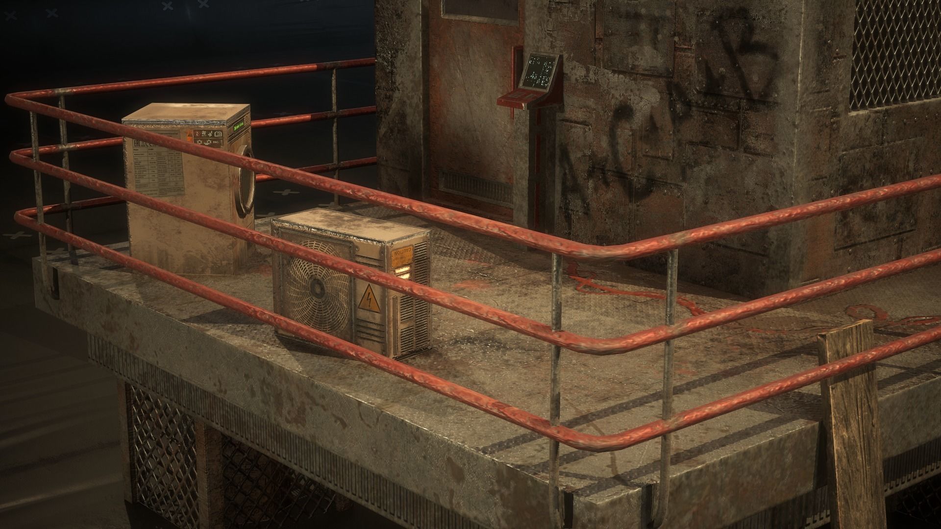 Container Shack Free low-poly 3D model_17