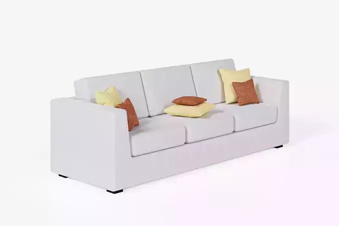 Couch sofa Low-poly 3D model