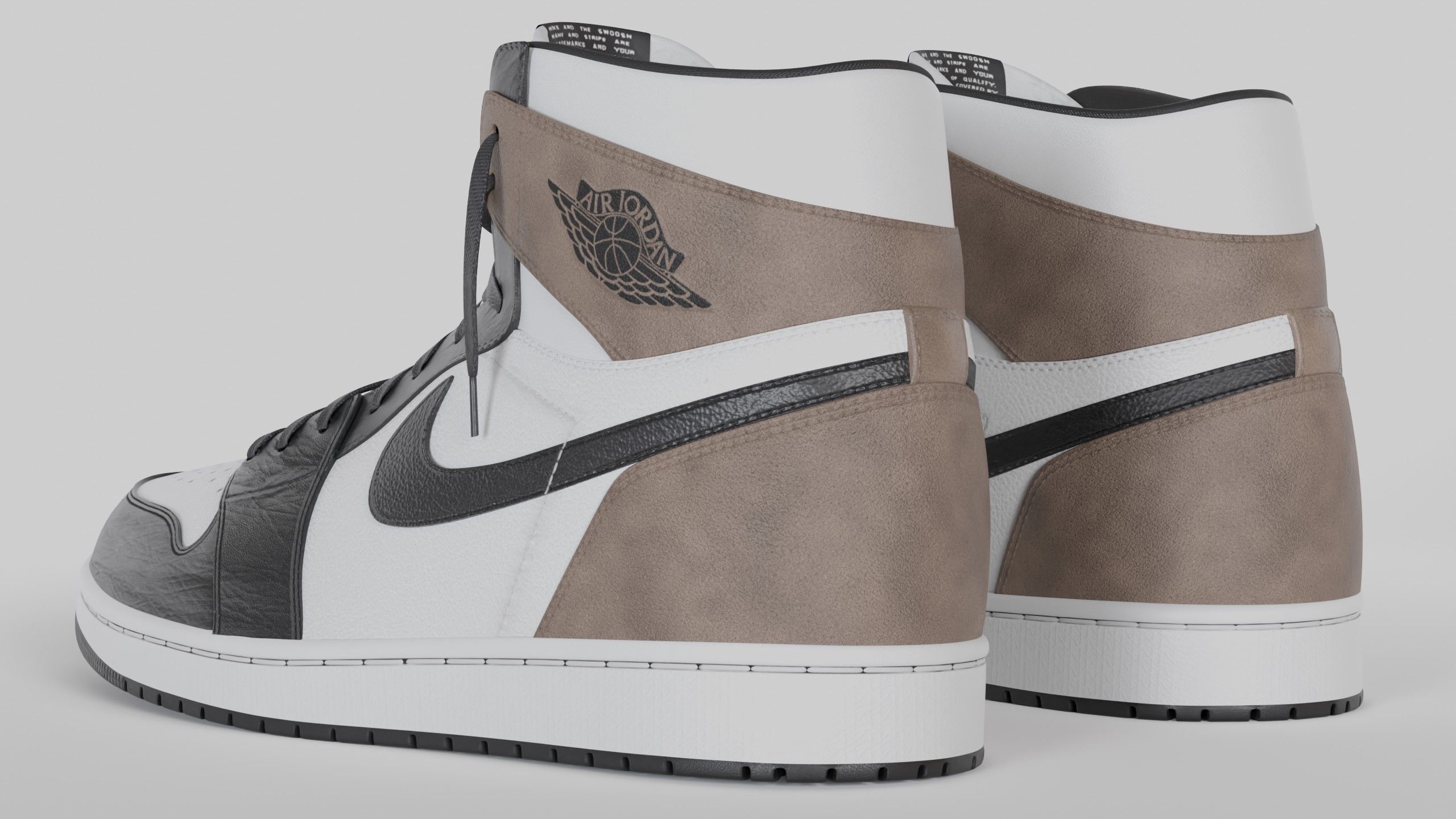 Jordan 1 High OG Mocha  Low-poly 3D model_17