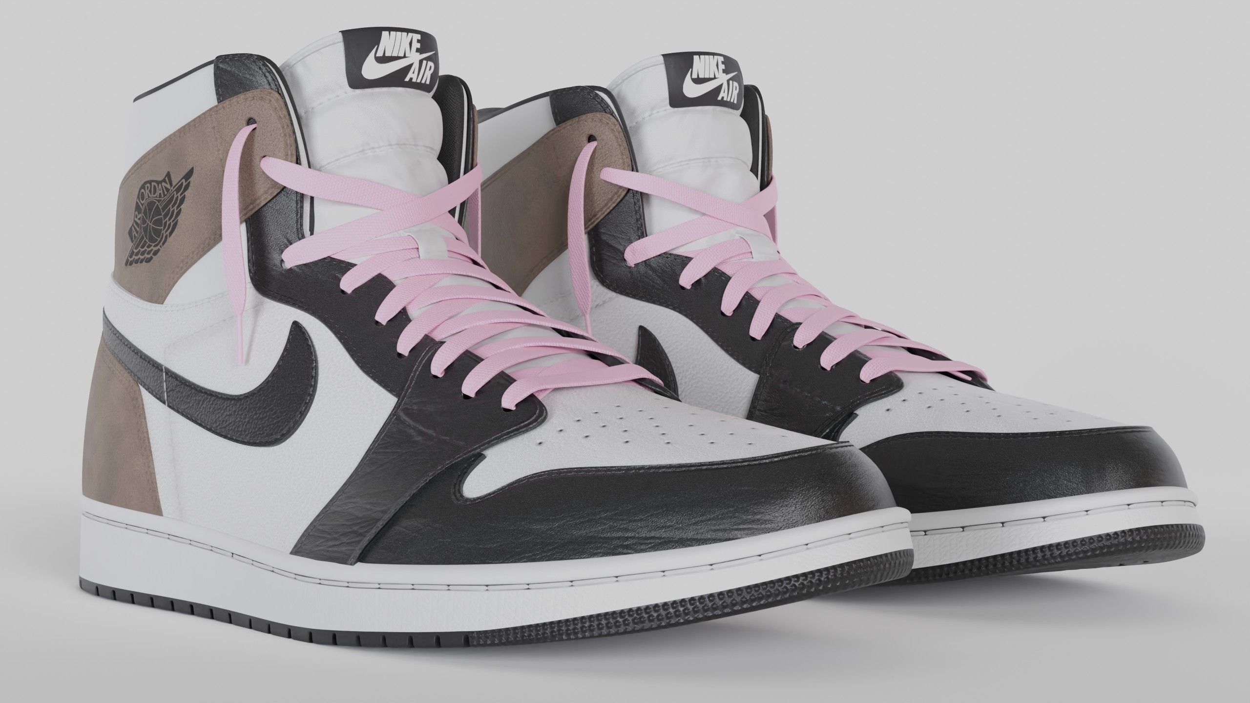 Jordan 1 High OG Mocha  Low-poly 3D model_6