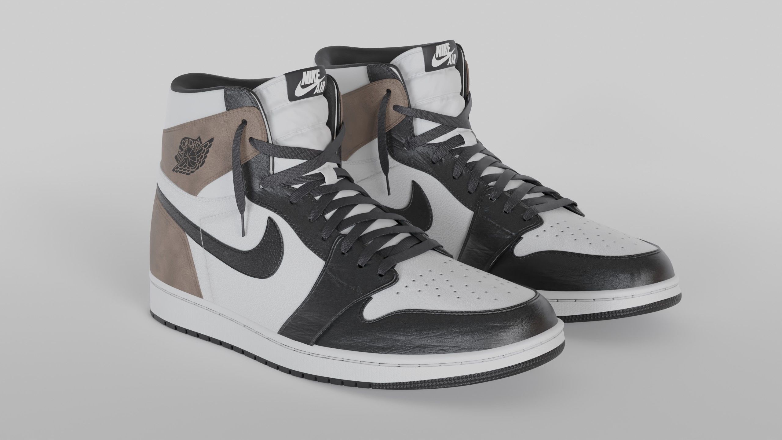 Jordan 1 High OG Mocha  Low-poly 3D model_25